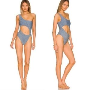 Baobab Collection Nikki One Piece Swimsuit Glossy Blue Revolve